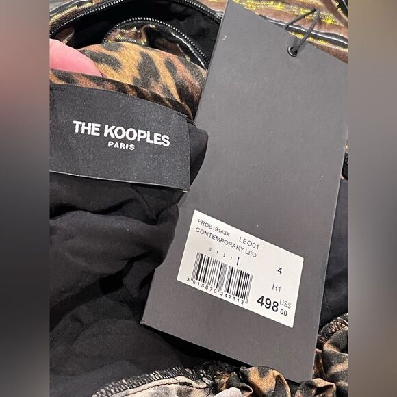 The Kooples Leopard Print Silk Dress - Size 4 - NWT - Picture 4 of 5